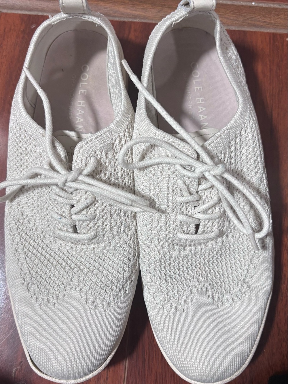 Cole Haan OriginalGrand Knit Sneakers – Off White / Ivory – Excellent Condition